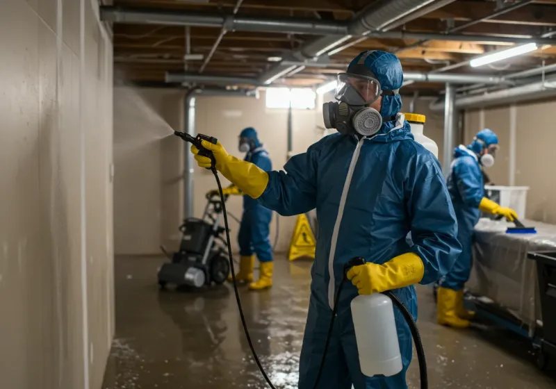 Basement Sanitization and Antimicrobial Treatment process in South Gastonia, NC